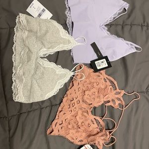 Bralettes! All new with tags - Free People, Forever 21